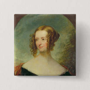 Portrait of a Young Woman 15 Cm Square Badge