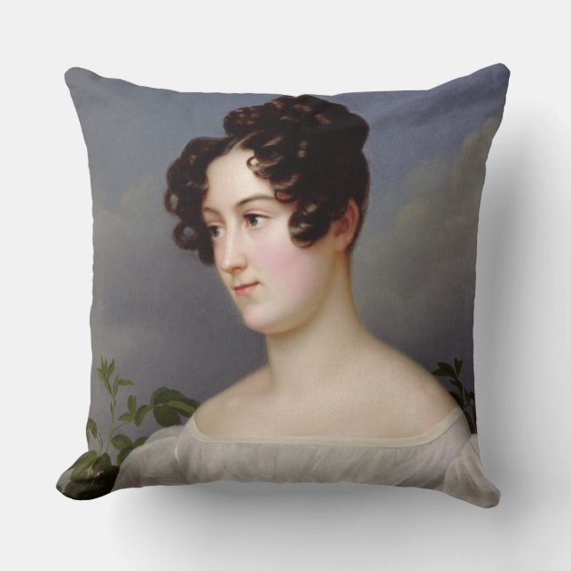 Portrait of a Young Woman, 1827 (oil on canvas) Cushion (Front)