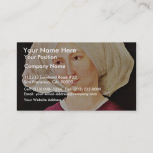 Portrait Of A Young Woman  By Schongauer Martin (B Business Card