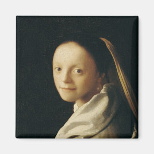 Portrait of a Young Woman, c.1663-65 Magnet