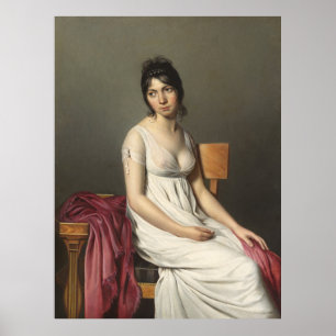 Portrait of a Young Woman in White Poster