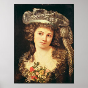 Portrait of a young woman poster