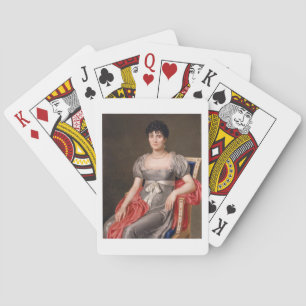 Portrait of a Young Woman Seated Three-Quarter Len Playing Cards