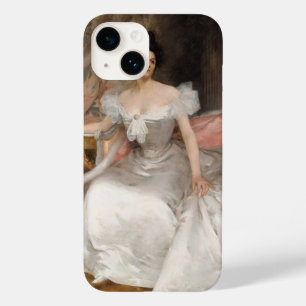 Portrait of A Young Woman Wearing A White Dress Case-Mate iPhone 14 Case