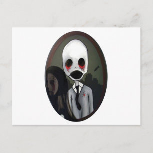 portrait of a zombie postcard
