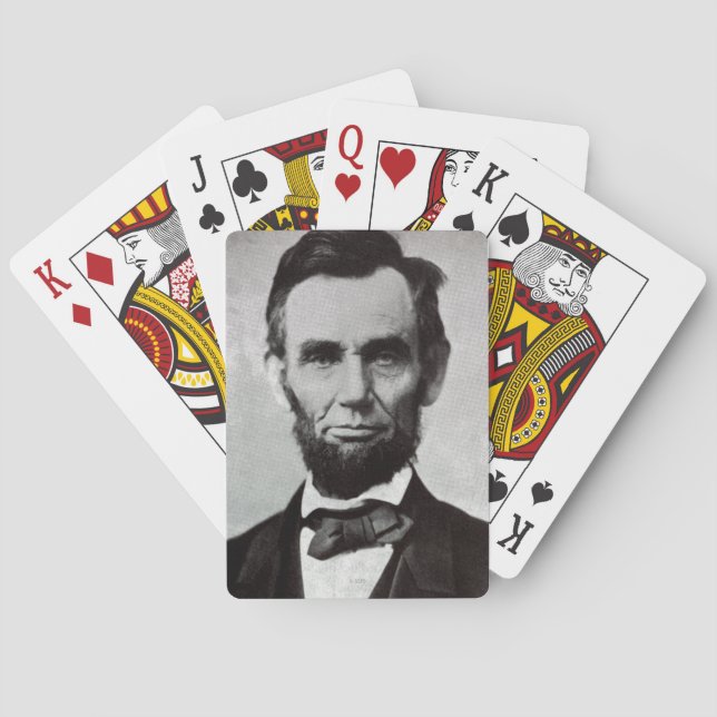 Portrait of Abe Lincoln 2 Playing Cards (Back)