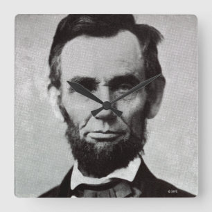 Portrait of Abe Lincoln 2 Square Wall Clock