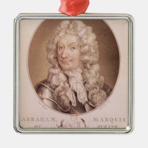 Portrait of Abraham Duquesne Metal Ornament