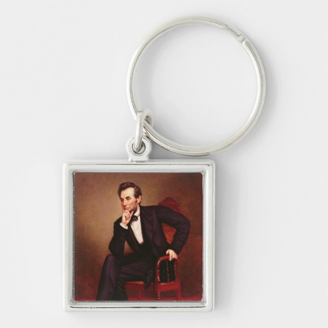 Portrait of Abraham Lincoln Key Ring (Front)