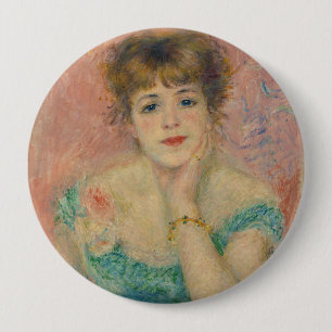 Portrait of Actress Jeanne Samary, Auguste Renoir 10 Cm Round Badge