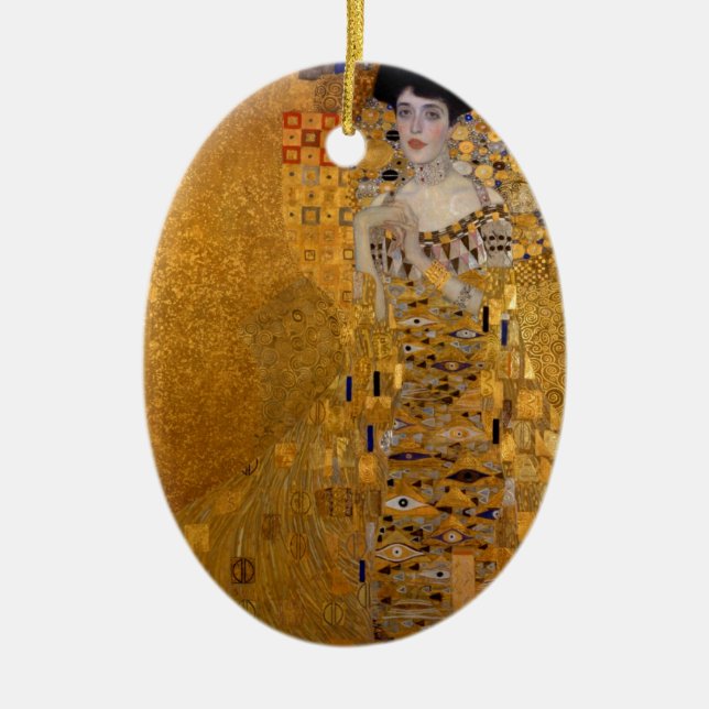 Portrait of Adele Bloch Bauer Ceramic Tree Decoration (Front)