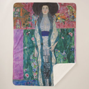 Portrait of Adele Bloch Bauer, Gustav Klimt Sherpa Blanket