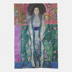 Portrait of Adele Bloch Bauer, Gustav Klimt Tea Towel