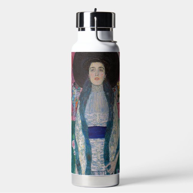 Portrait of Adele Bloch Bauer, Gustav Klimt Water Bottle (Left)