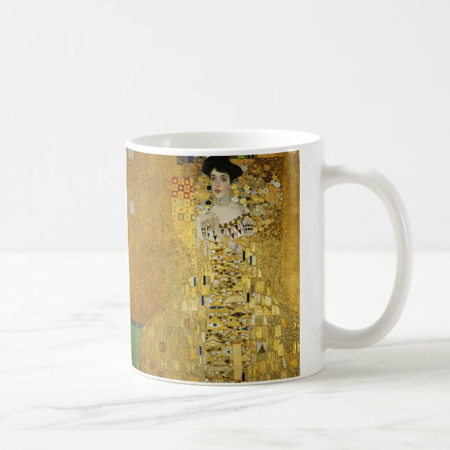 Portrait of Adele Bloch-Bauer I by Gustav Klimt Coffee Mug (Right)