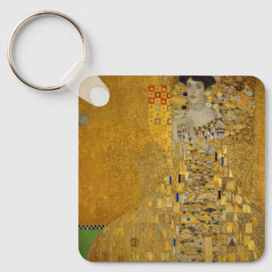 Portrait of Adele Bloch-Bauer I by Gustav Klimt Key Ring