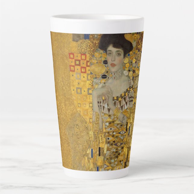 Portrait of Adele Bloch-Bauer I by Gustav Klimt Latte Mug (Front)