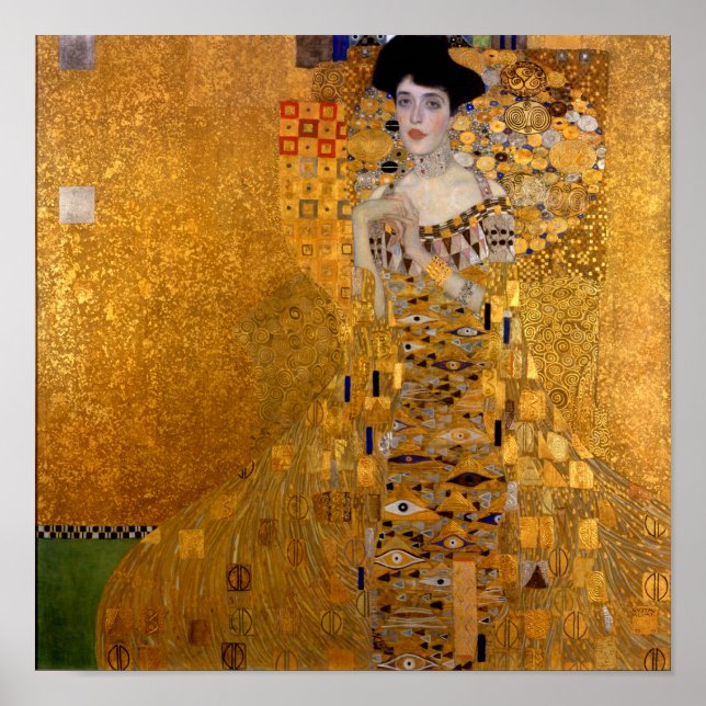 Portrait of Adele Bloch-Bauer I by Gustav Klimt Poster (Front)