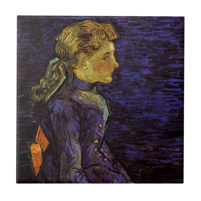 Portrait of Adeline Ravoux by Vincent van Gogh Ceramic Tile (Front)