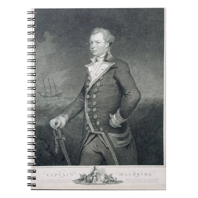Portrait of Admiral John Macbride (d.1800) engrave Notebook (Front)