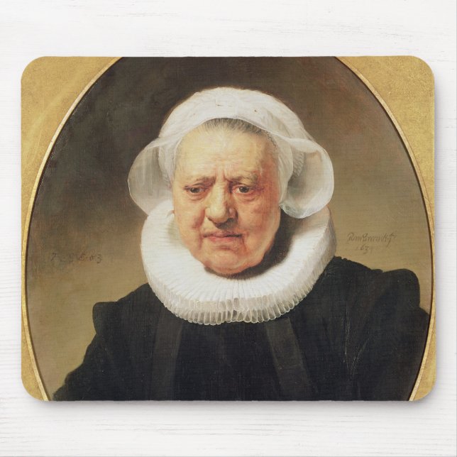 Portrait of Aechje Claesdar, 1634 Mouse Pad (Front)