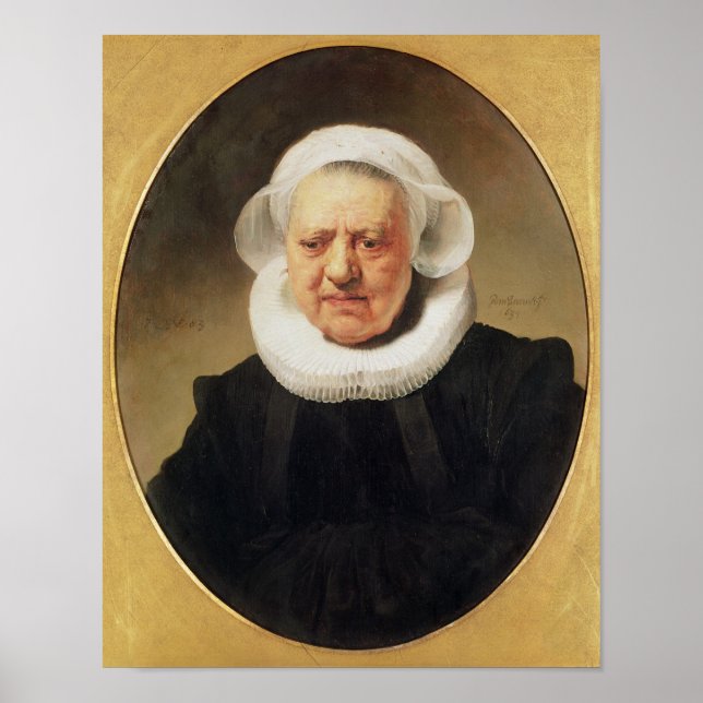 Portrait of Aechje Claesdar, 1634 Poster (Front)
