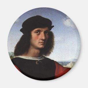 Portrait of Agnolo Doni by Raphael Sanzio Magnet