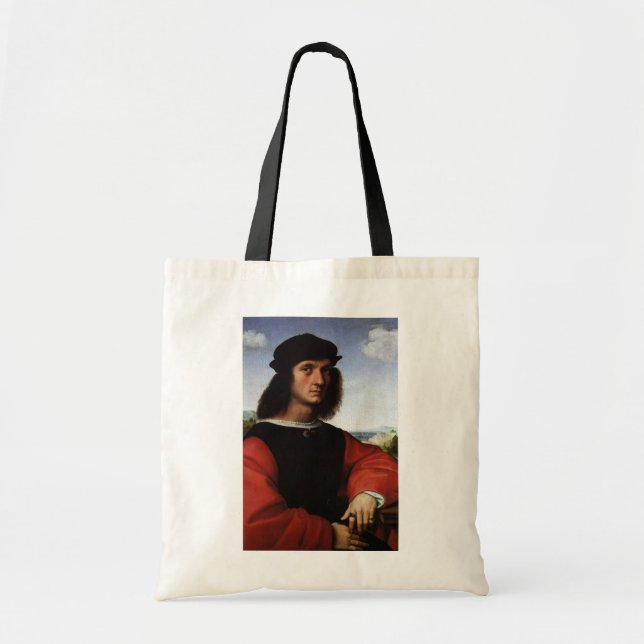 Portrait of Agnolo Doni by Raphael Sanzio Tote Bag (Front)