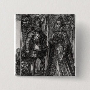 Portrait of Albert, Archduke of Austria 15 Cm Square Badge