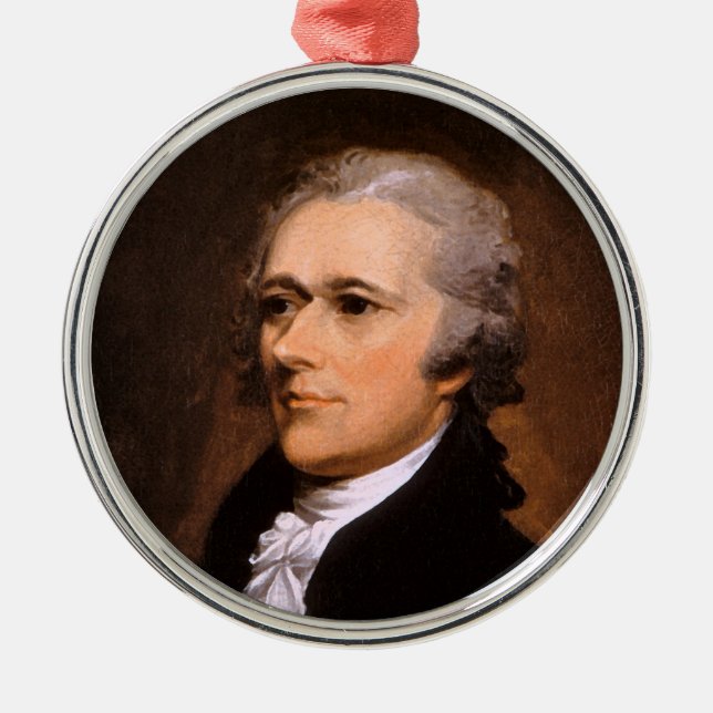 Portrait of Alexander Hamilton by John Trumbull Metal Ornament (Front)