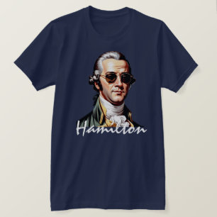 Portrait of Alexander Hamilton in Sunglasses T-Shirt
