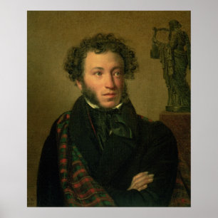 Portrait of Alexander Pushkin, 1827 Poster