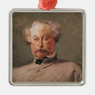 Portrait of Alexandre Dumas fils Metal Tree Decoration