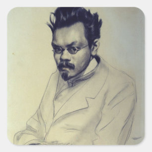 Portrait of Alexei M. Remizov, 1907 Square Sticker