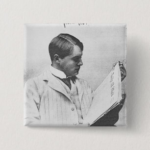 Portrait of Alfred Harmsworth, 1897 15 Cm Square Badge