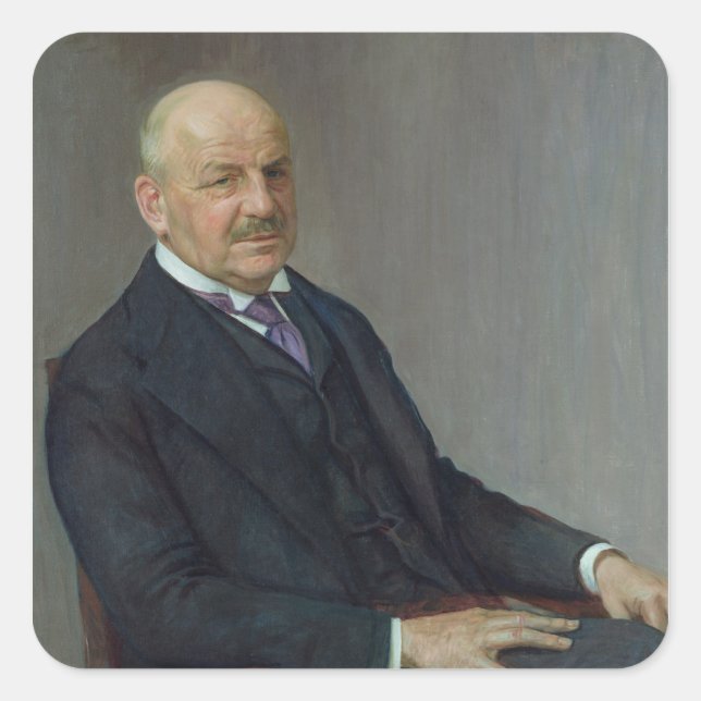 Portrait of Alfred Lichtwark  1912 Square Sticker (Front)