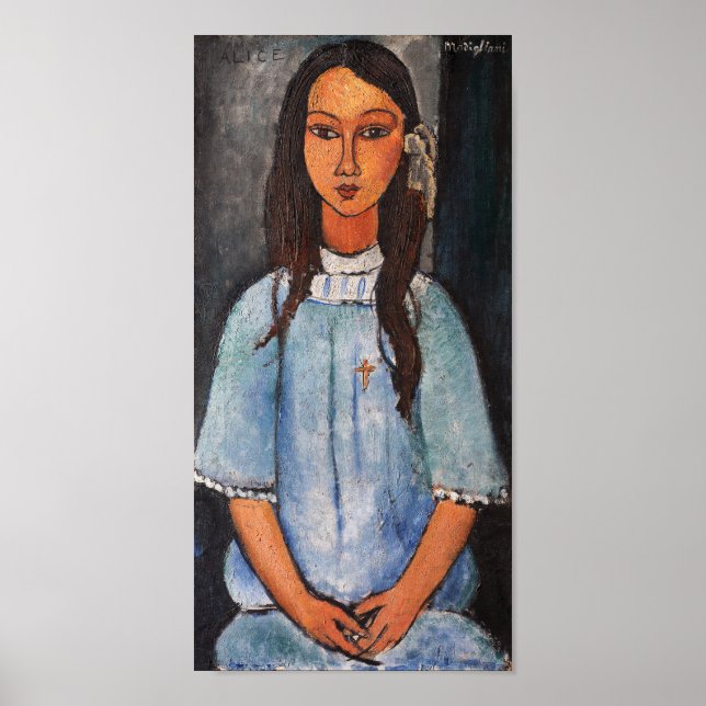 Portrait of Alice, Modigliani Poster (Front)