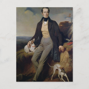 Portrait of Alphonse de Lamartine  1830 Postcard