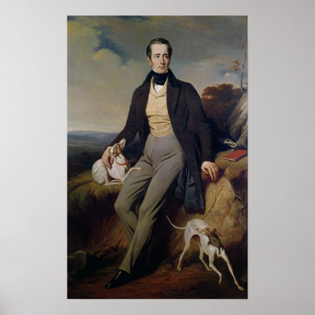 Portrait of Alphonse de Lamartine  1830 Poster (Front)