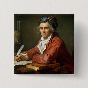 Portrait of Alphonse Leroy, 1783 15 Cm Square Badge