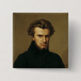 Portrait of Ambroise Thomas  1834 15 Cm Square Badge