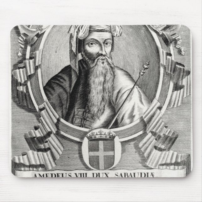 Portrait of Amedee VIII Le Pacifique Mouse Pad (Front)