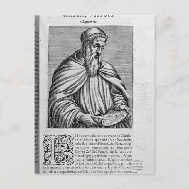Portrait of Amerigo Vespucci Postcard (Front)
