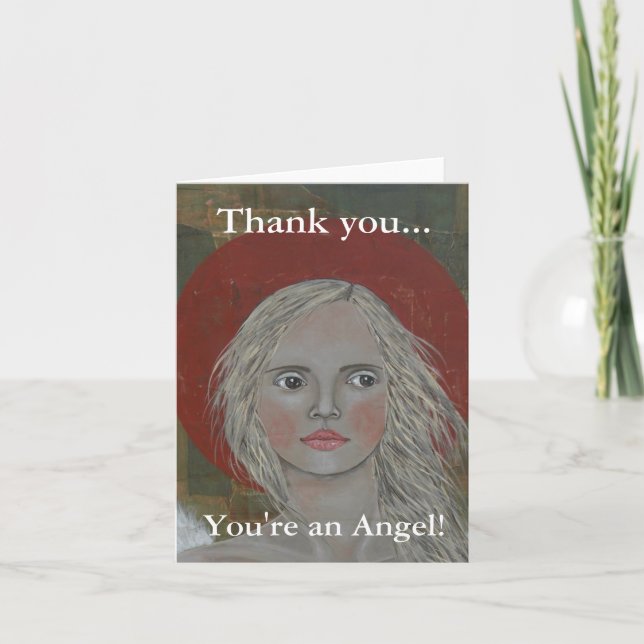 Portrait of an Angel Thank You Card (Front)