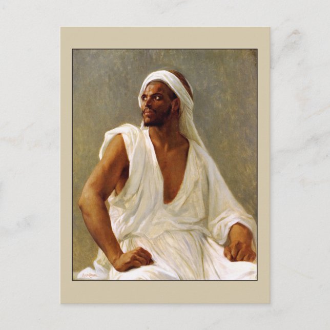 Portrait of an Arab by Cabanel Postcard (Front)