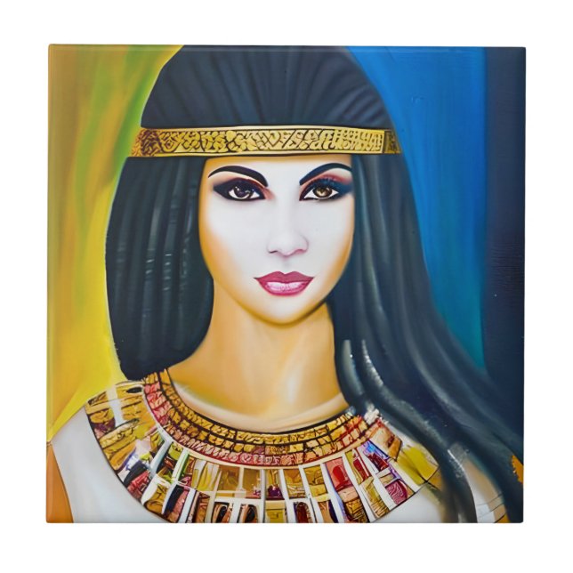 Portrait of an Egyptian Princess Ceramic Tile (Front)