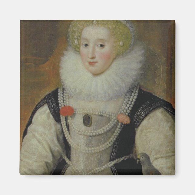 Portrait of an Elizabethan Lady with a Parrot Magnet (Front)