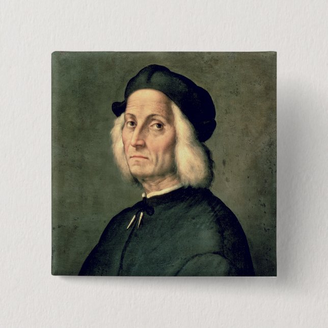 Portrait of an Old Man 15 Cm Square Badge (Front)