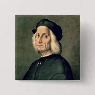 Portrait of an Old Man 15 Cm Square Badge
