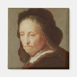 Portrait of an old Woman, c.1600-1700 Magnet